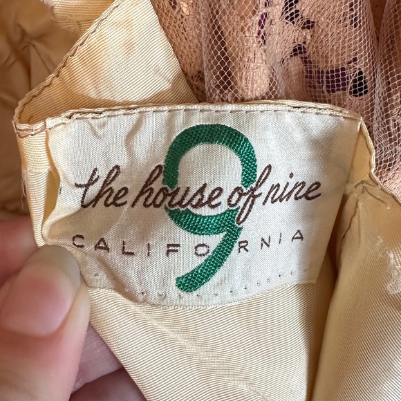 Vintage House of 9 Evening gown Cocktail gown Possibly Satin, Lace and Tulle - Picture 4 of 5